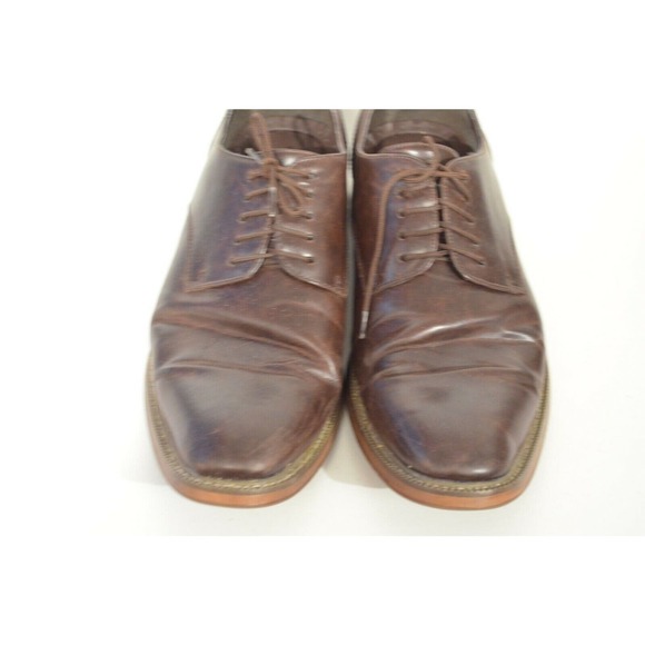 Todd Welsh 10 M Brown Lace Up Oxford Dress Shoes - Picture 5 of 6